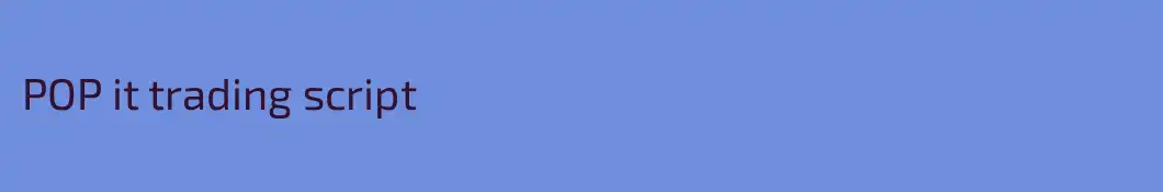POP it trading script